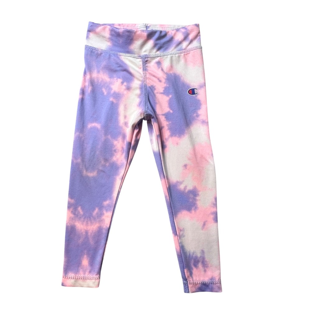 Champion Leggings Kids 18M Purple Pink Tie Dye Athletic Performance CHI982